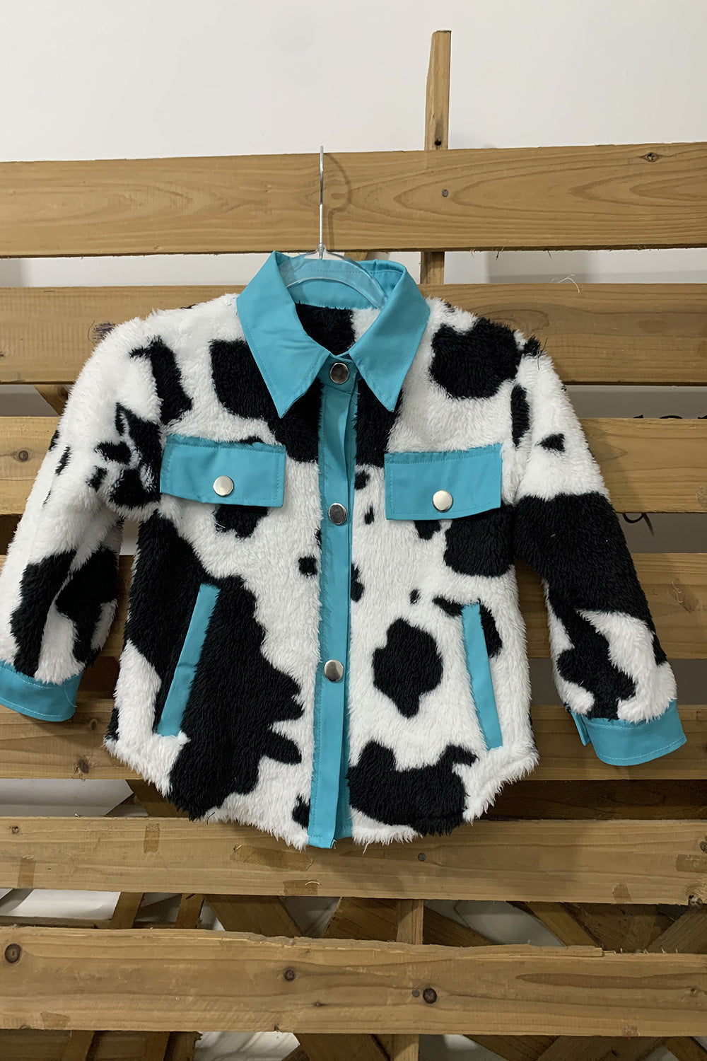 Kids Leopard Print Plush Coat