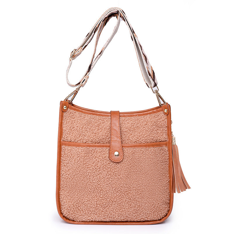 Plush PU Winter Shoulder Bag