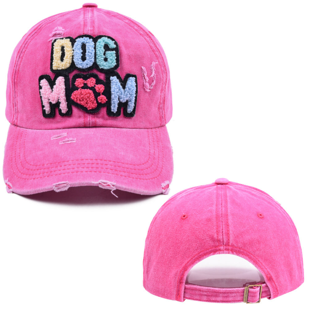 Dog Mom Distressd Basevball Hat