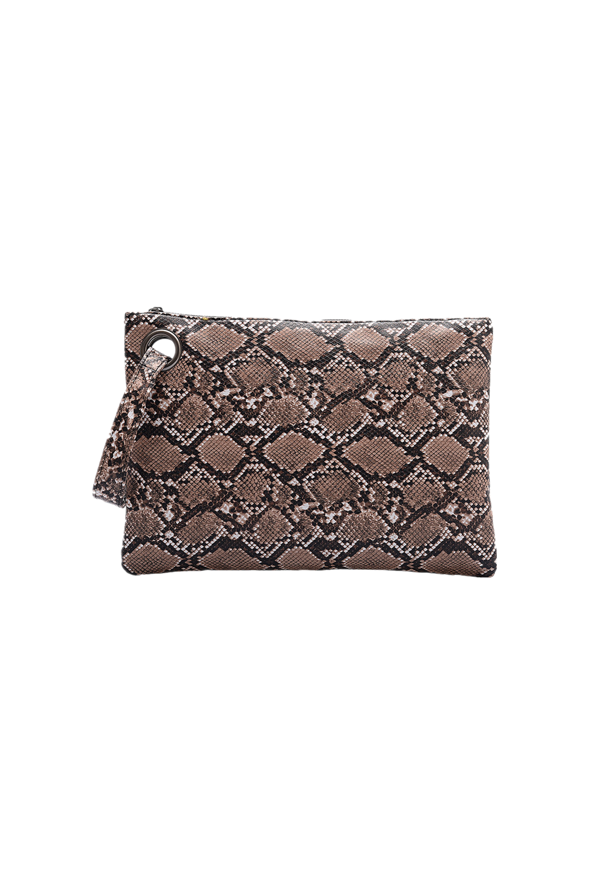 Women's Snake Print Clutch Bag