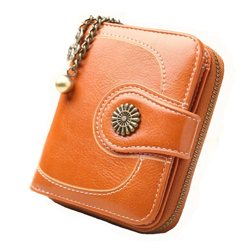 Vintage Buckle Cropped Wallet Clutch Bag