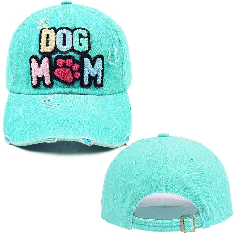 Dog Mom Distressd Basevball Hat