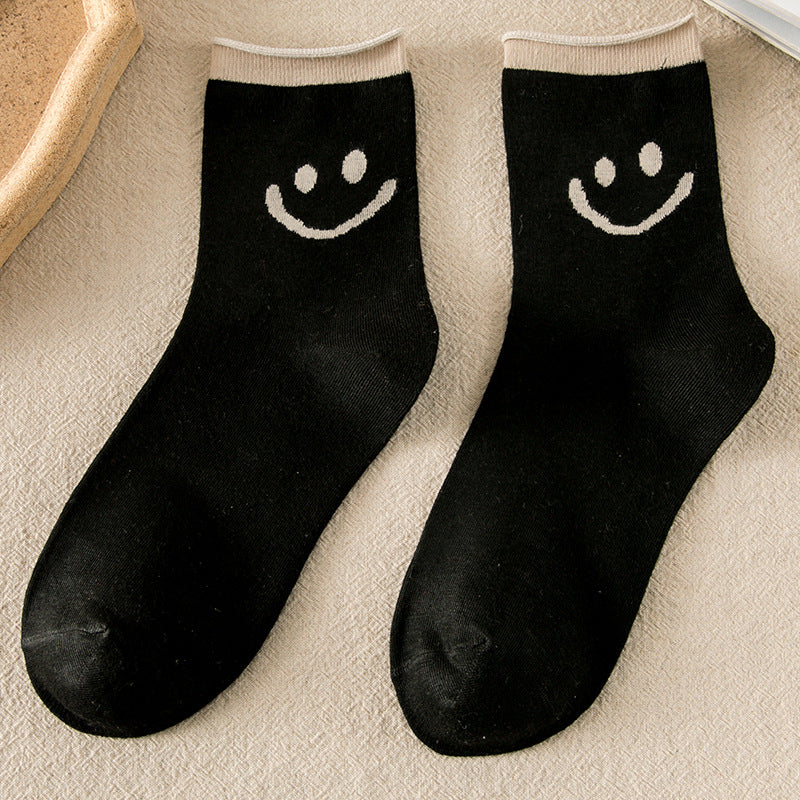 6Pairs Spring And Summer Smiley Socks