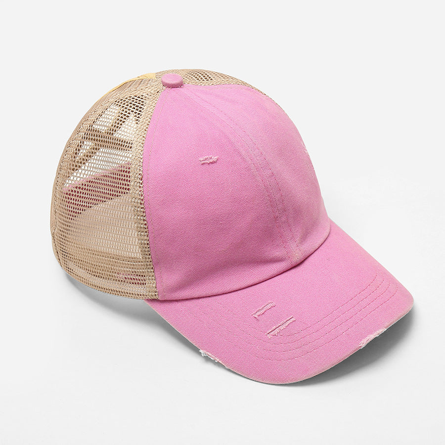 Ladies Ponytail Baseball Cap- Cross