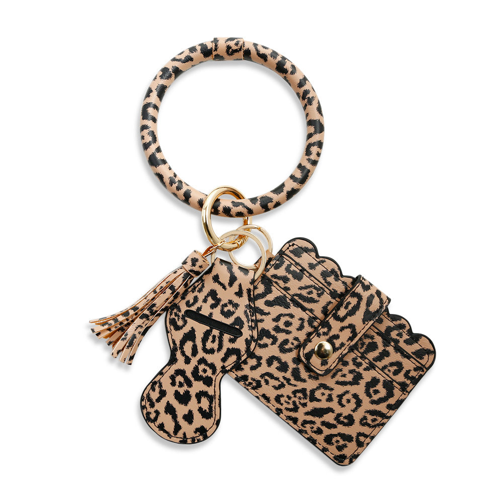 Vegan Leather Fringed Keychain