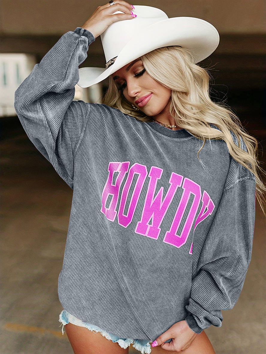 Letter Crew Neck Sweatshirt