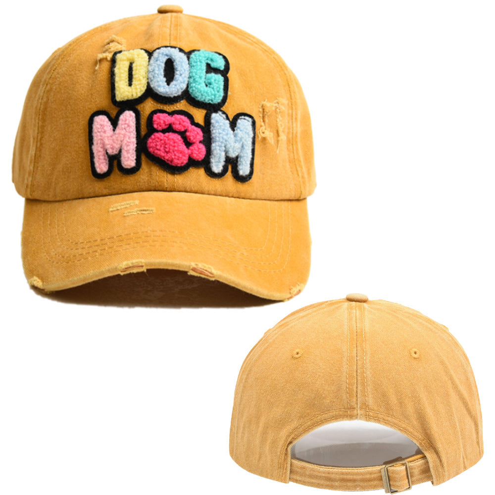 Dog Mom Distressd Basevball Hat