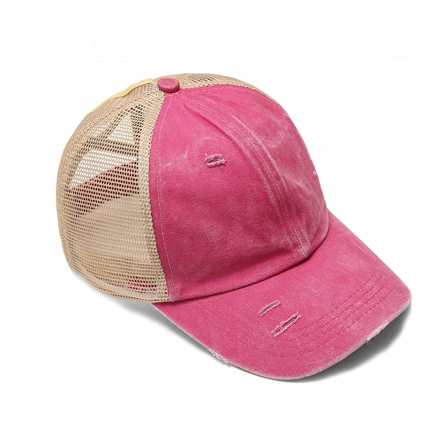 Ladies Ponytail Baseball Cap- Cross