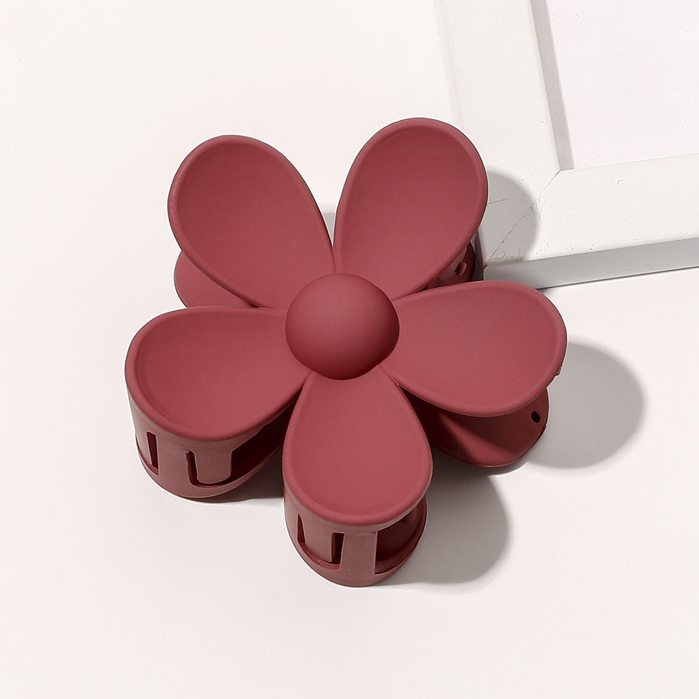 Women Plastic Flower Hair Claw Clip 3 Pieces Set