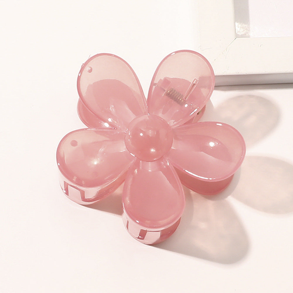 Women Plastic Flower Hair Claw Clip 3 Pieces Set