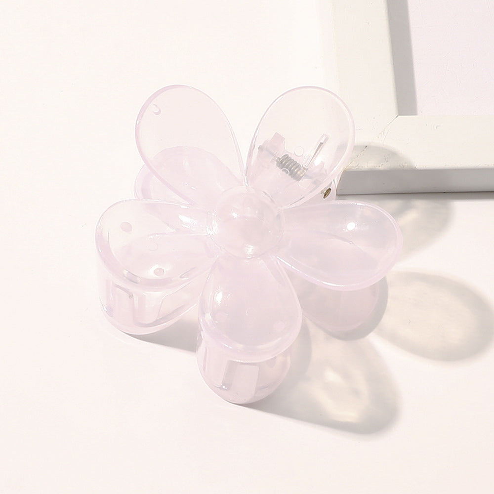 Women Plastic Flower Hair Claw Clip 3 Pieces Set