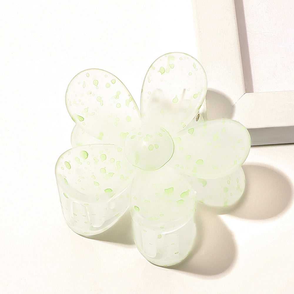 Women Plastic Flower Hair Claw Clip 3 Pieces Set