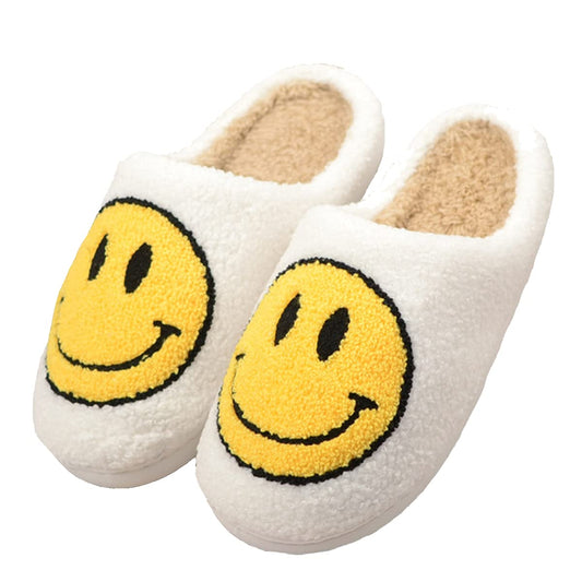 Women's Smiling Face Plush Home Slippers