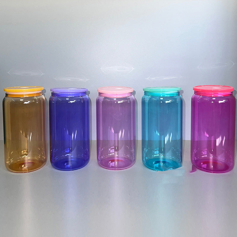 Dye-Sublimation Colored Plastic Lid Glasses