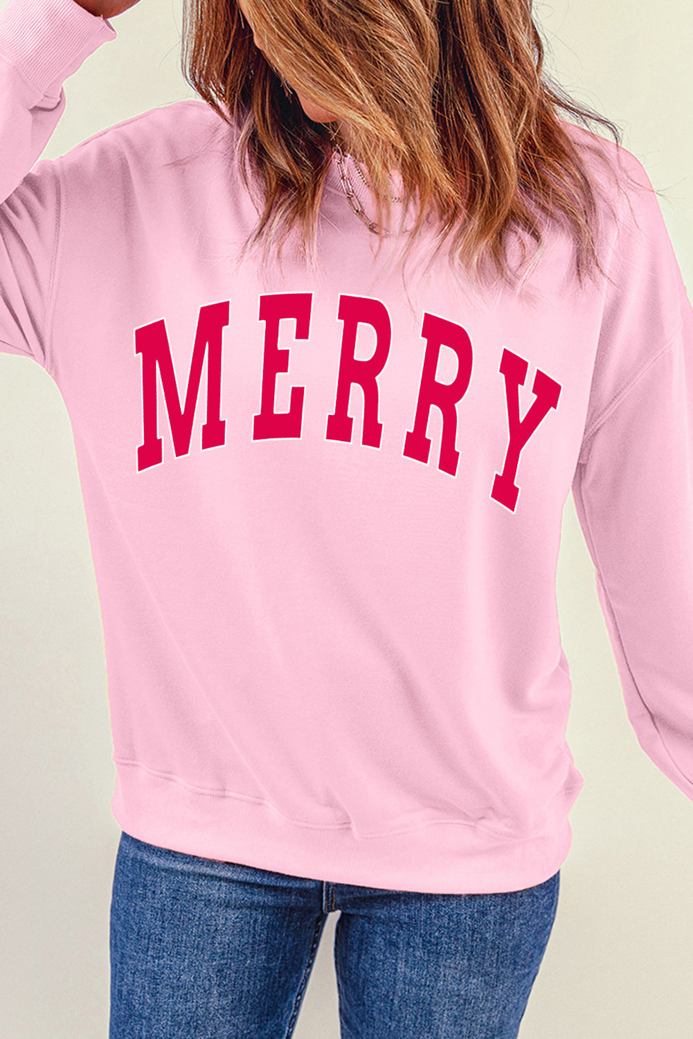 Pink MERRY Loose Fit Sweatshirt