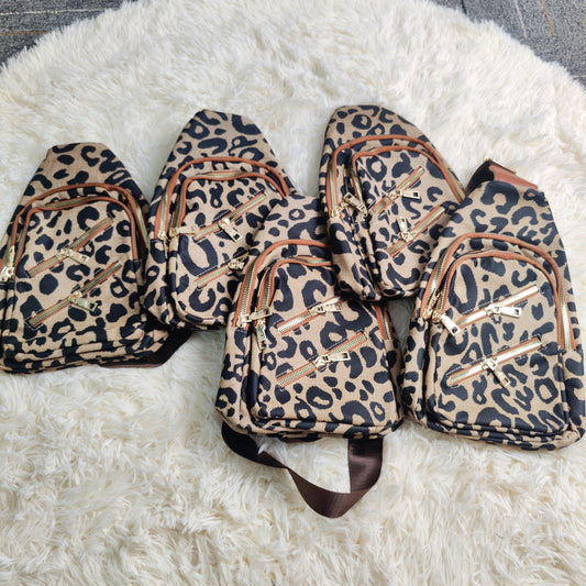 Leopard Print Chest Bag