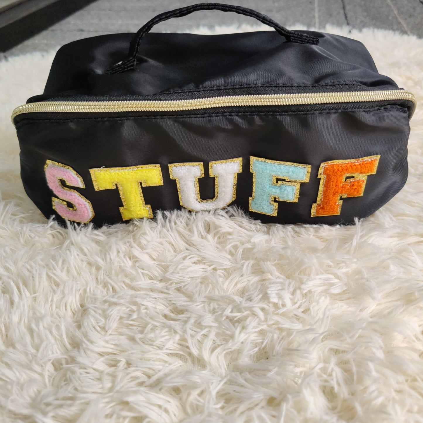 Portable Letter Cosmetic Bag