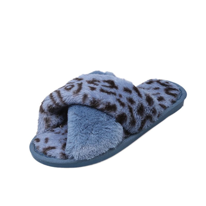 Fluffy Leopard Slippers - KOC