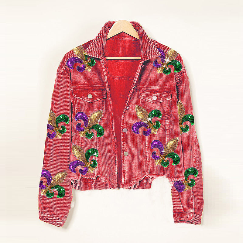 Corduroy Sequin Jacket