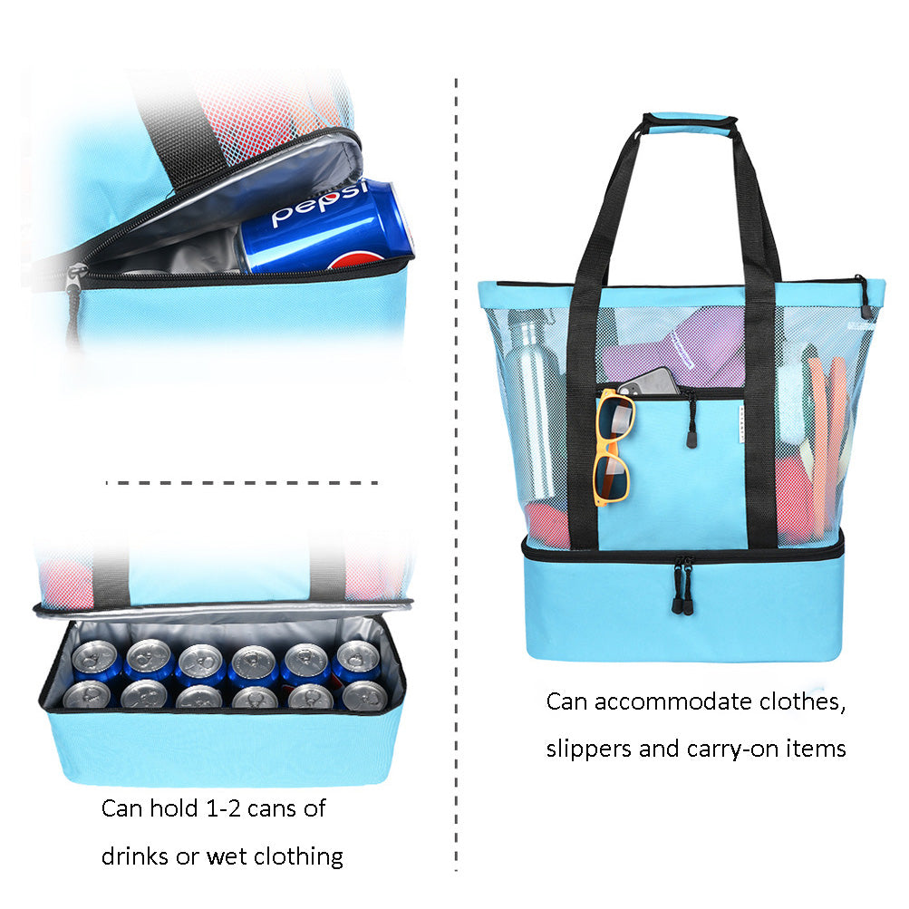 Outdoor Portable Mesh Picnic Beach Bag