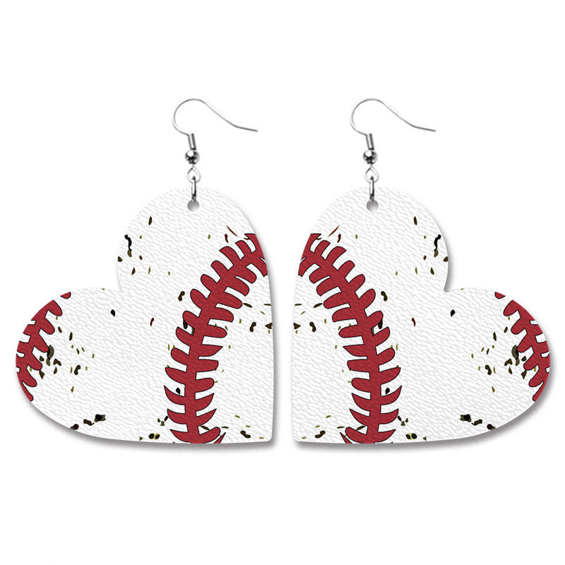 Baseball Volleyball Old Leather Earrings