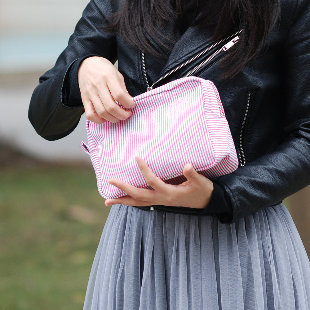 Seersucker Cosmetic Bag