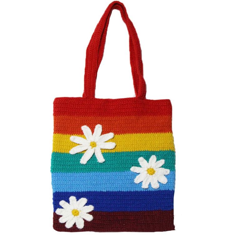 Hand Knitted Bag Tote Bag