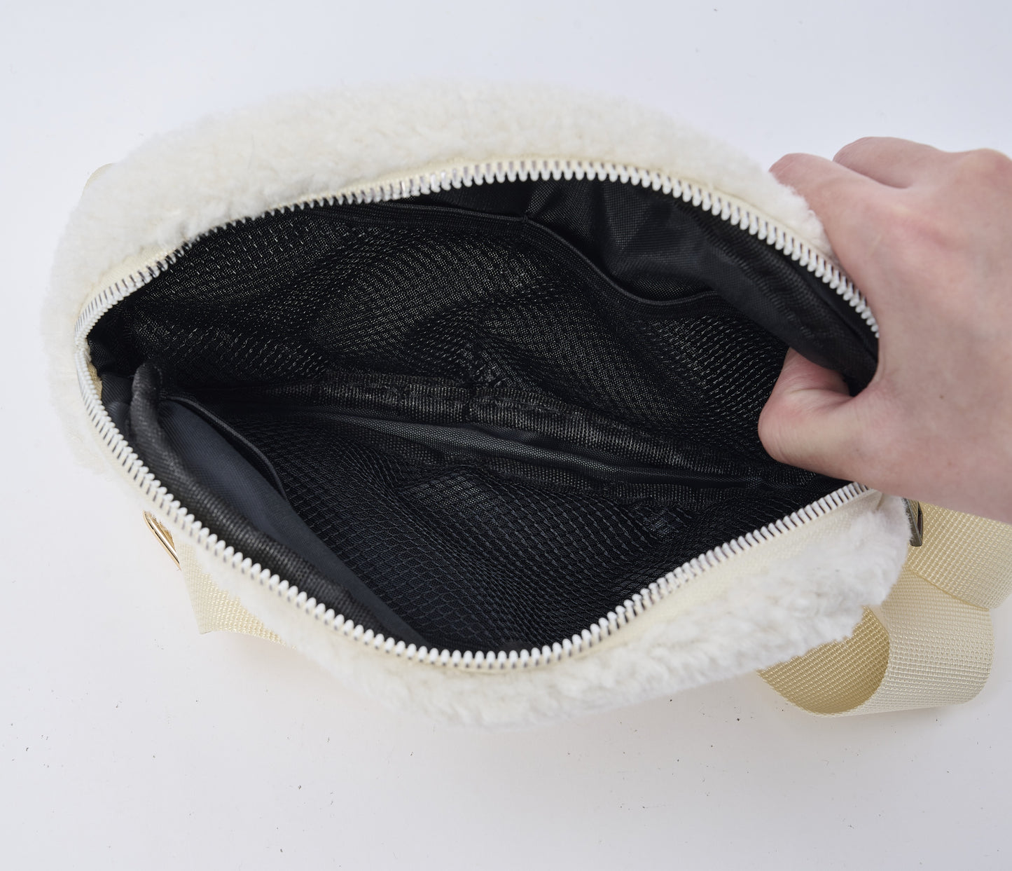 Unsex Fleece Chest Bag Fanny Bag with Adjustable Strap