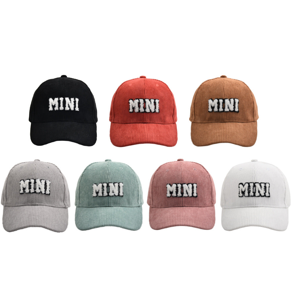 MAMA & MINI Embroidered Corduroy Baseball Cap