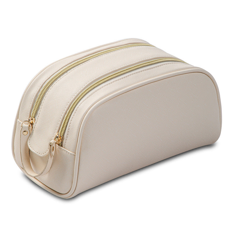 Portable Travel Cosmetic Bag Double Zipper