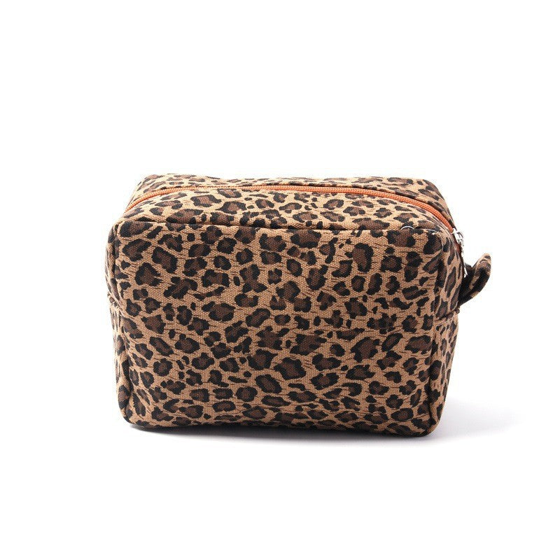 Large Capacity Leopard Print Cosmetic Bag