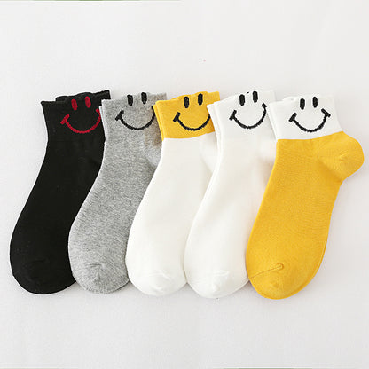 5 Pairs Ladies Smiley Socks