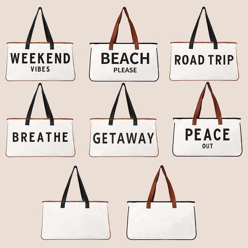 Large Capacity Beach Bag Travel Canvas Tote Bag 8 Colors