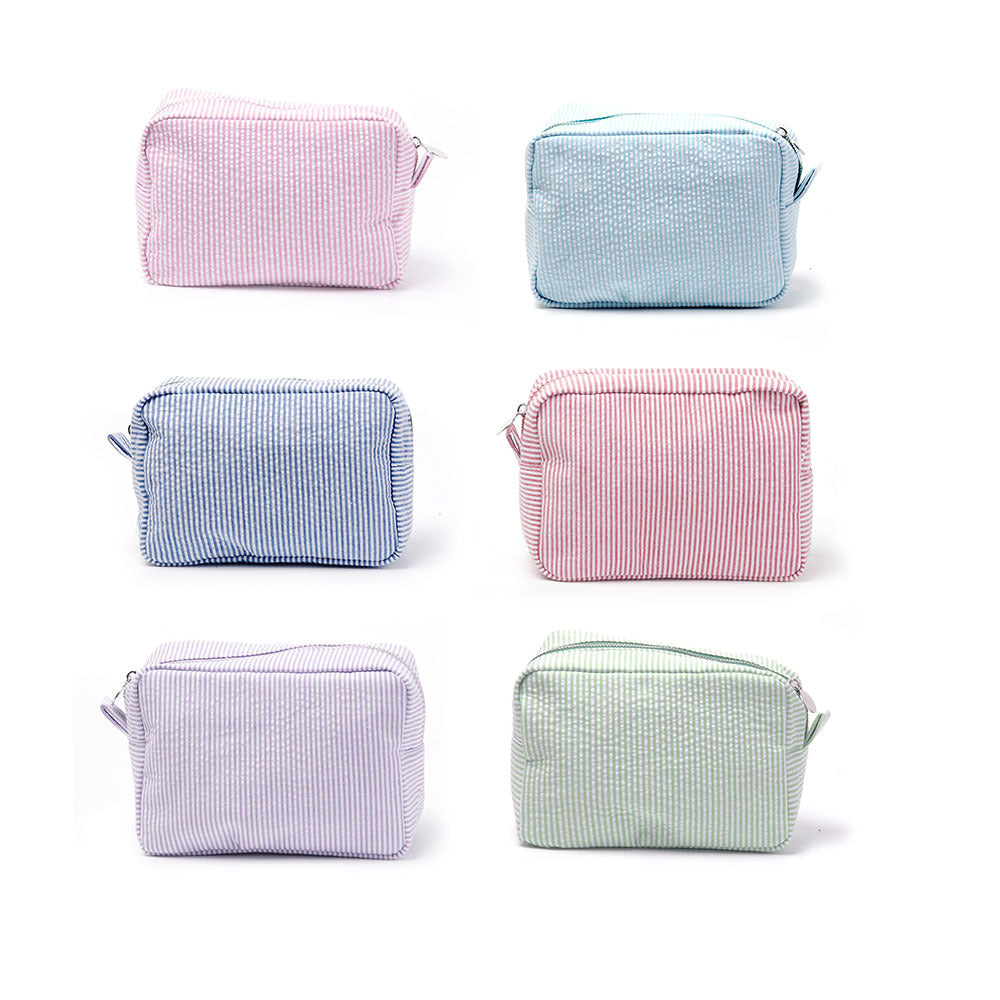 Seersucker Cosmetic Bag