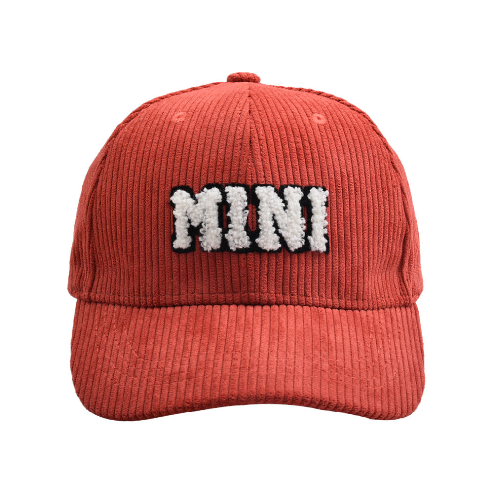 MAMA & MINI Embroidered Corduroy Baseball Cap