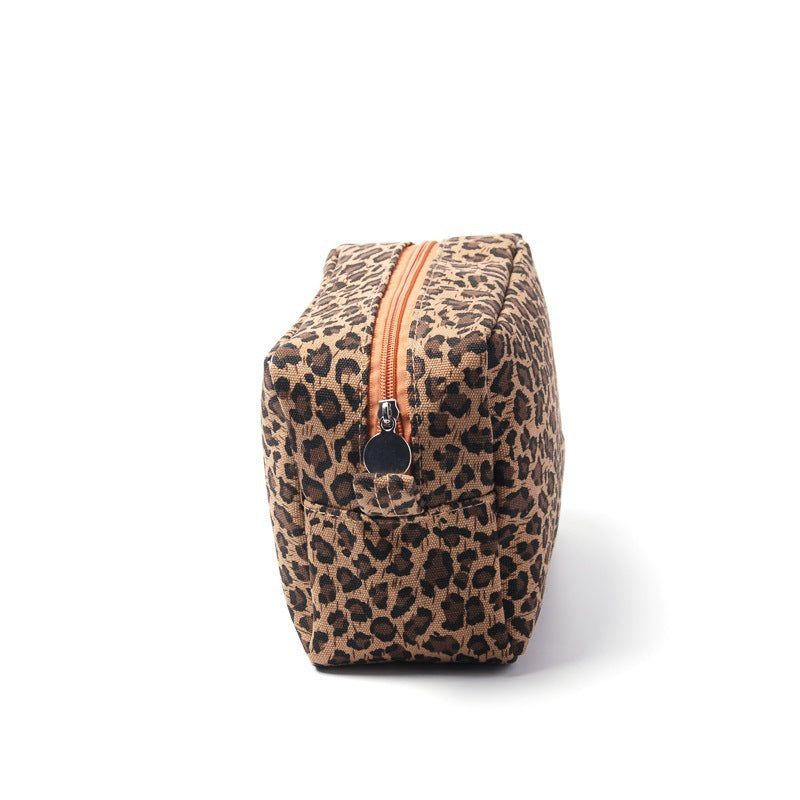 Large Capacity Leopard Print Cosmetic Bag