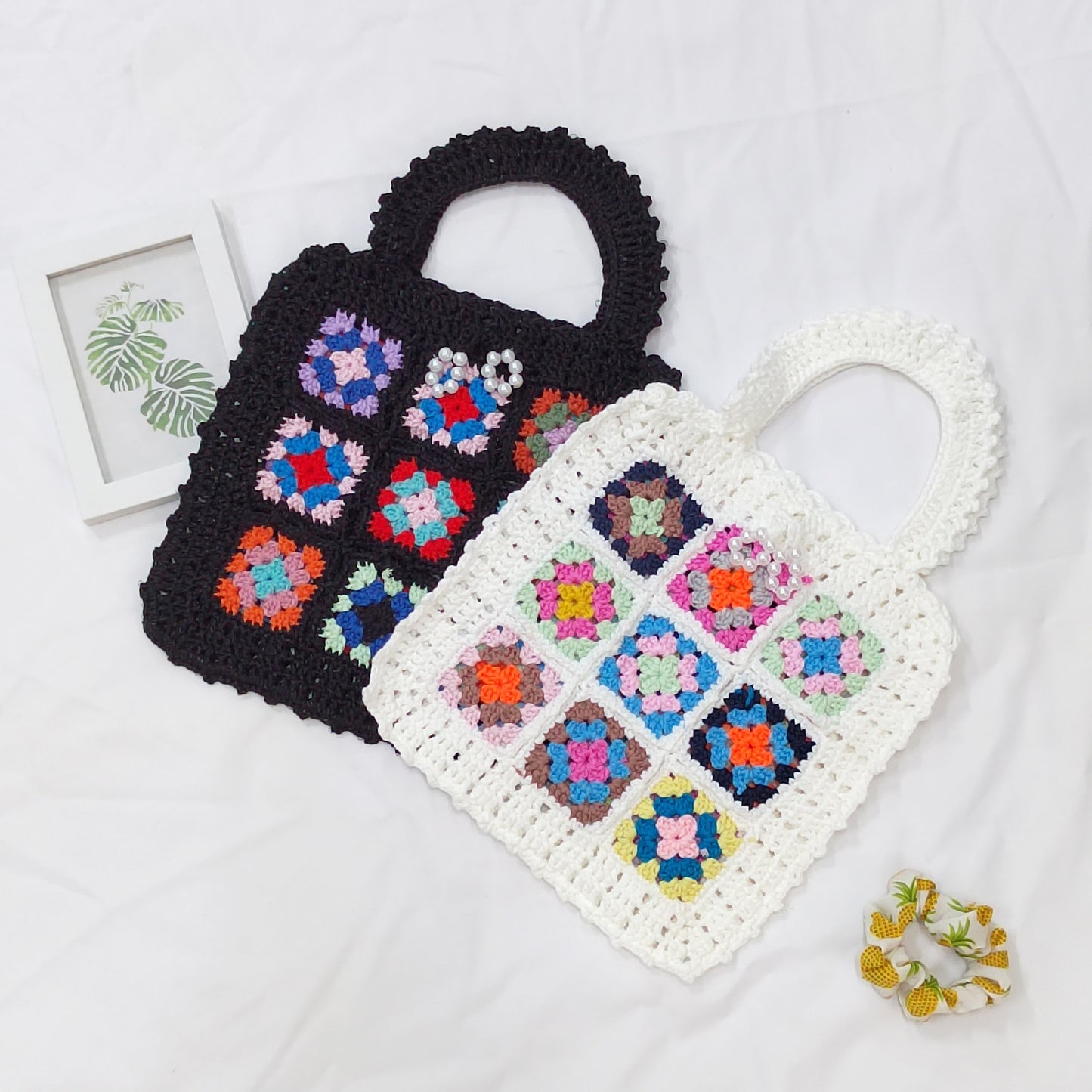 Boho Hand Crochet Tote Bag