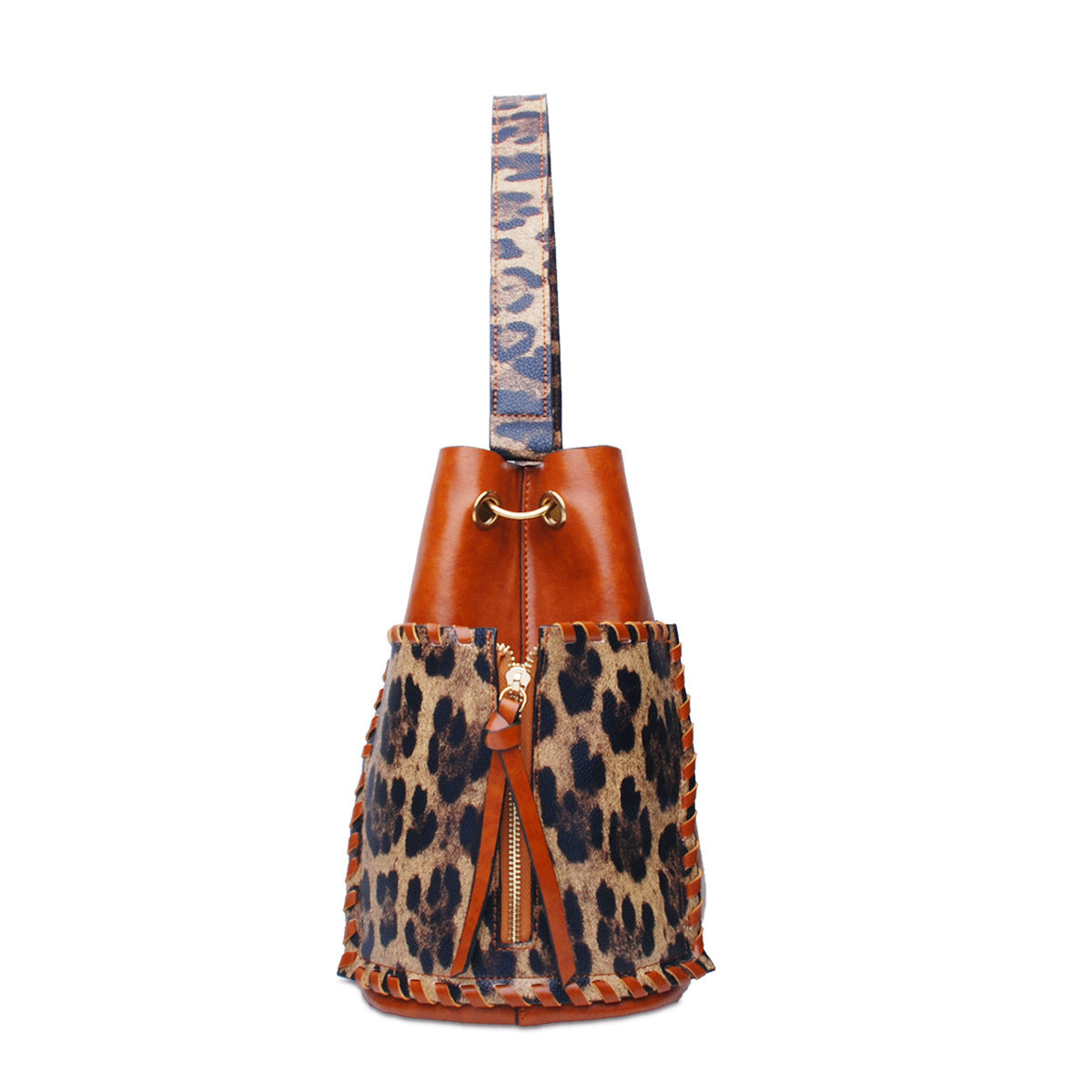 Leopard Print PU Magnetic Buckle Shoulder Bag